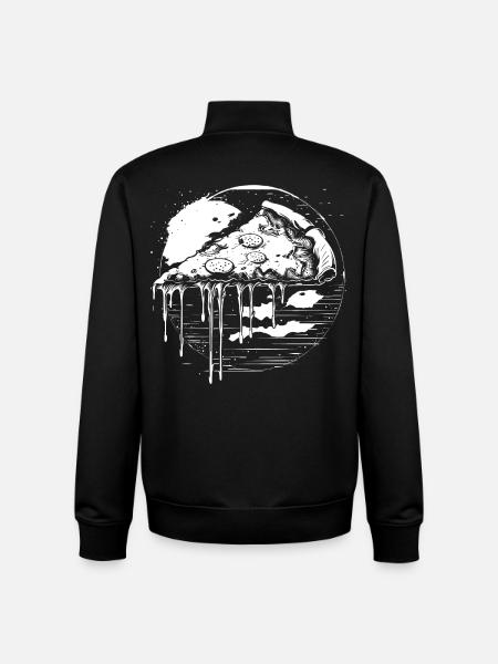 Pizza Graphic - Unisex Organic Zip Sweatshirt by Stanley/Stella - black