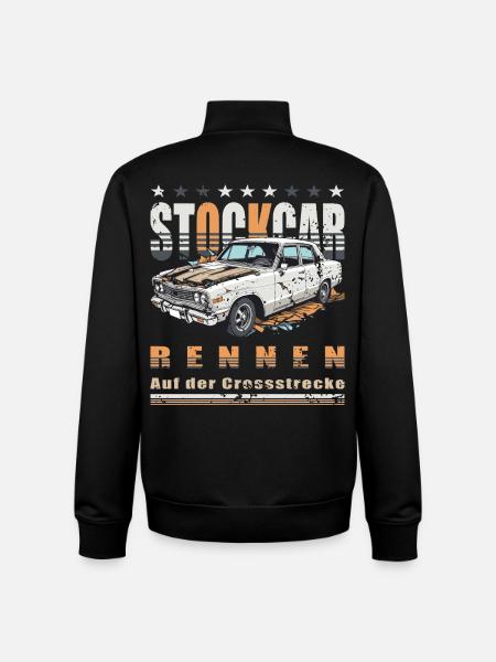 Course de stock-car - Sweat zippé unisexe en coton bio Stanley/Stella - noir