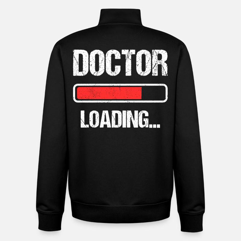 Docteur Loading I - Sweat zippé unisexe en coton bio Stanley/Stella - noir