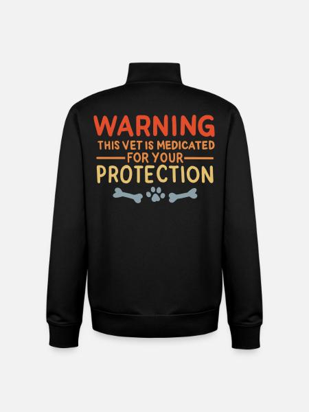 Funny veterinarian - Unisex Organic Zip Sweatshirt by Stanley/Stella - black