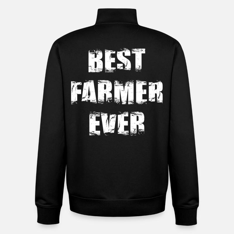 Best Farmer Ever - Unisex Organic Zip Sweatshirt von Stanley/Stella - Schwarz