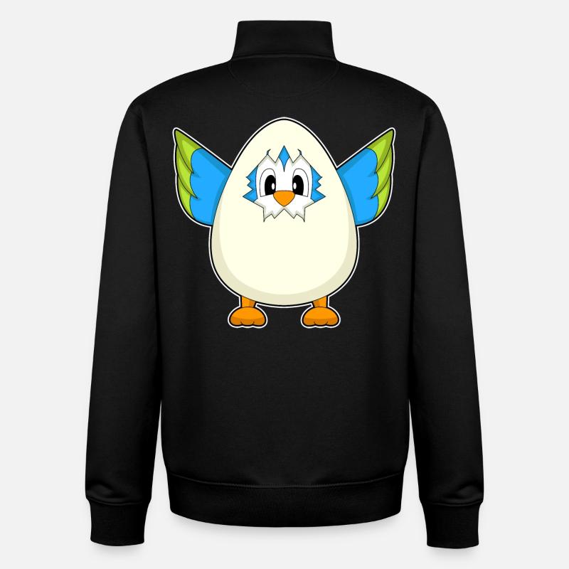 Oeuf de perroquet - Sweat zippé unisexe en coton bio Stanley/Stella - noir