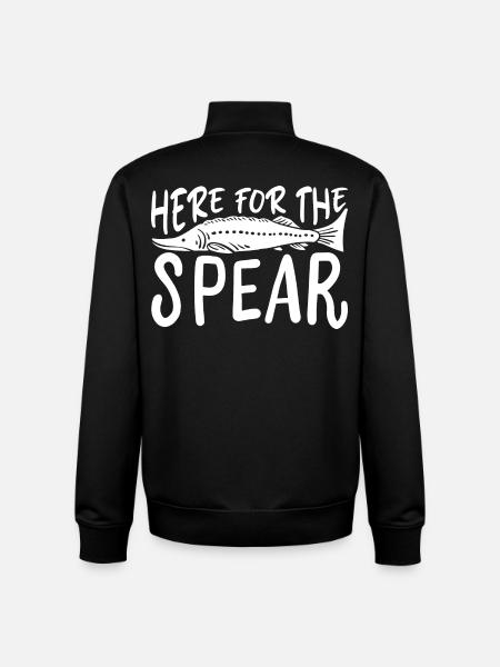 Here for the spear - Unisex Organic Zip Sweatshirt by Stanley/Stella - black