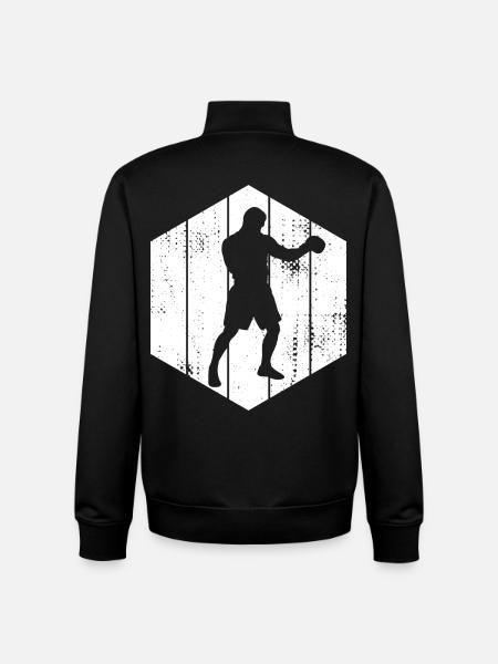 Boxer Sketch - Unisex Organic Zip Sweatshirt by Stanley/Stella - black
