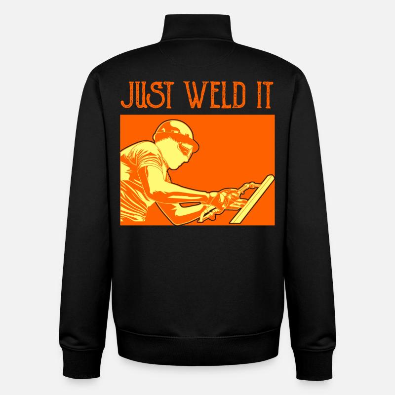Schweißer Witz - Unisex Organic Zip Sweatshirt von Stanley/Stella - Schwarz