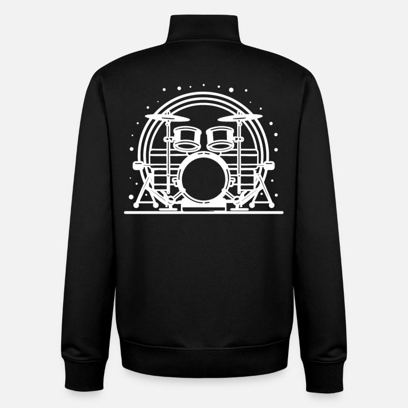 Percussion - Sweat zippé unisexe en coton bio Stanley/Stella - noir