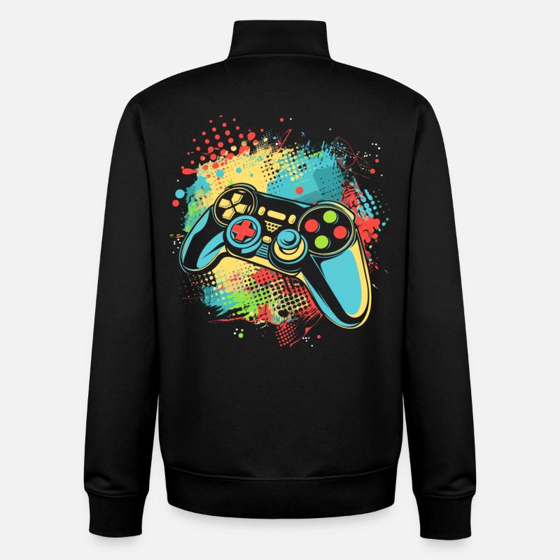 Gamepad - Unisex Organic Zip Sweatshirt von Stanley/Stella - Schwarz