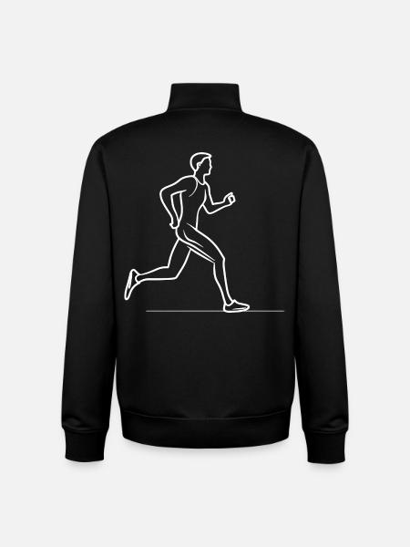 Jogger Sketch - Unisex Organic Zip Sweatshirt by Stanley/Stella - black