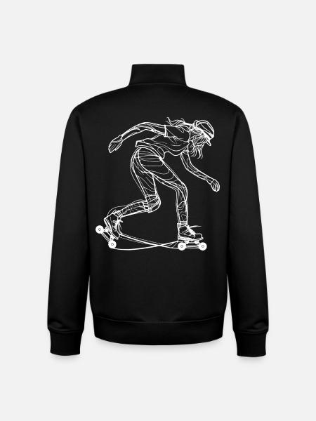Rollschuh Mädchen - Unisex Organic Zip Sweatshirt von Stanley/Stella - Schwarz