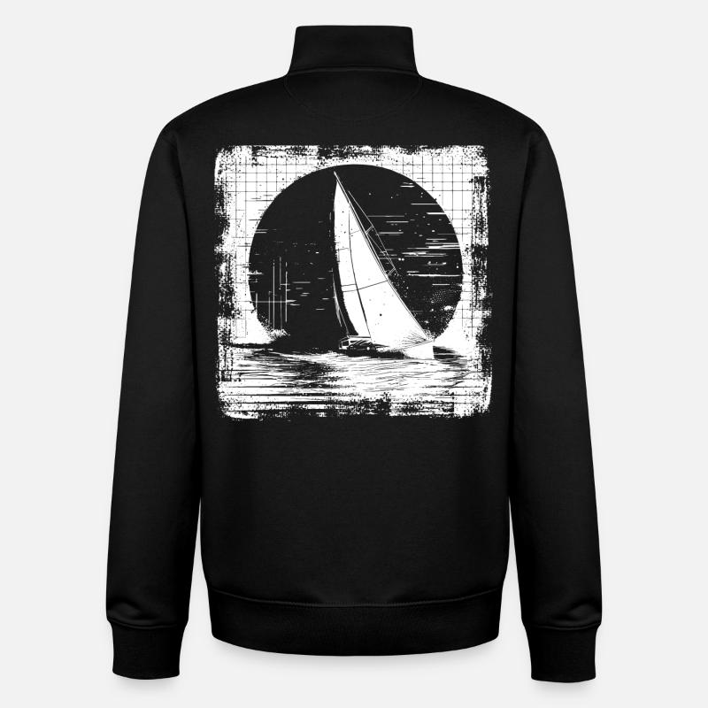 Voile - Sweat zippé unisexe en coton bio Stanley/Stella - noir