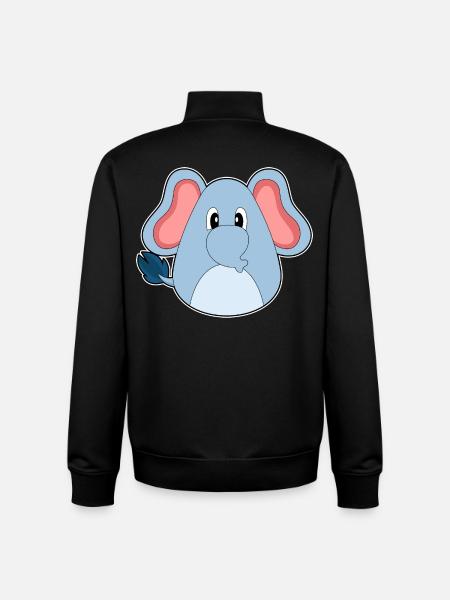 Elephant Easter Easter Egg - Unisex Organic Zip Sweatshirt by Stanley/Stella - black
