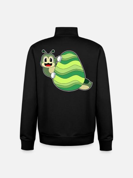 Caterpillar Easter Easter Egg - Unisex Organic Zip Sweatshirt by Stanley/Stella - black