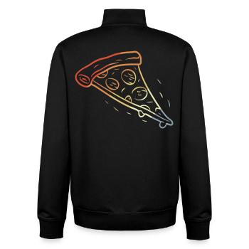 Retro Pizza Scheibe Skizze - Unisex Organic Zip Sweatshirt von Stanley/Stella - Schwarz - Hinten - AI Model Male 185 light (185cm)