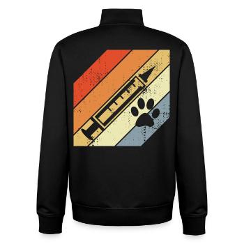 Retro Spritze - Unisex Organic Zip Sweatshirt von Stanley/Stella - Schwarz - Hinten - AI Model Male 185 light (185cm)