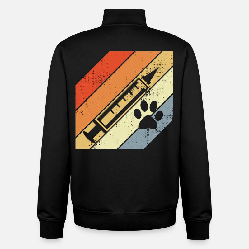Retro Spritze - Unisex Organic Zip Sweatshirt von Stanley/Stella - Schwarz