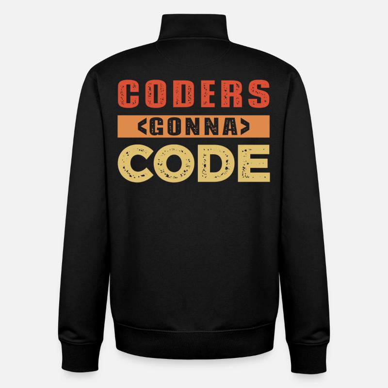 Developer Saying - Unisex Organic Zip Sweatshirt by Stanley/Stella - black