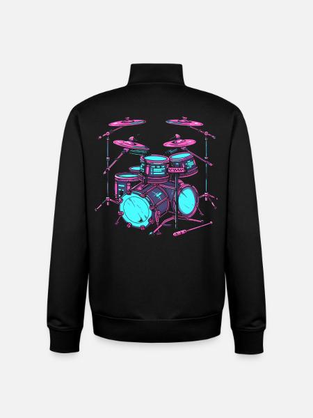 Dessin de piège - Sweat zippé unisexe en coton bio Stanley/Stella - noir