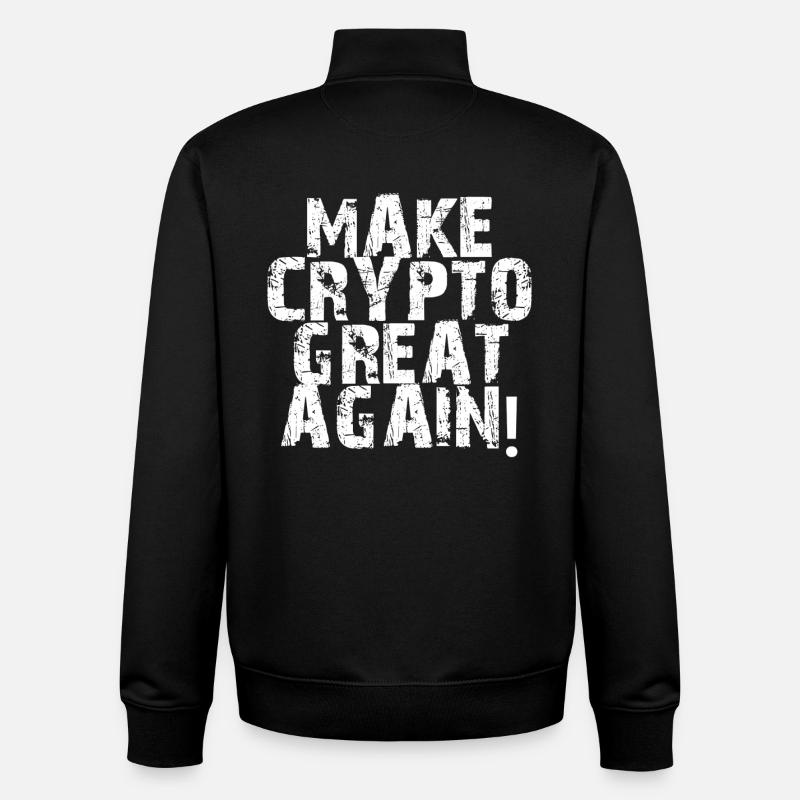 Dicton motivant pour les fans de crypto - Sweat zippé unisexe en coton bio Stanley/Stella - noir