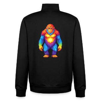 Big Foot Bunte Kawaii Cartoon Figur Clipart - Unisex Organic Zip Sweatshirt von Stanley/Stella - Schwarz - Hinten - AI Model Male 185 light (185cm)