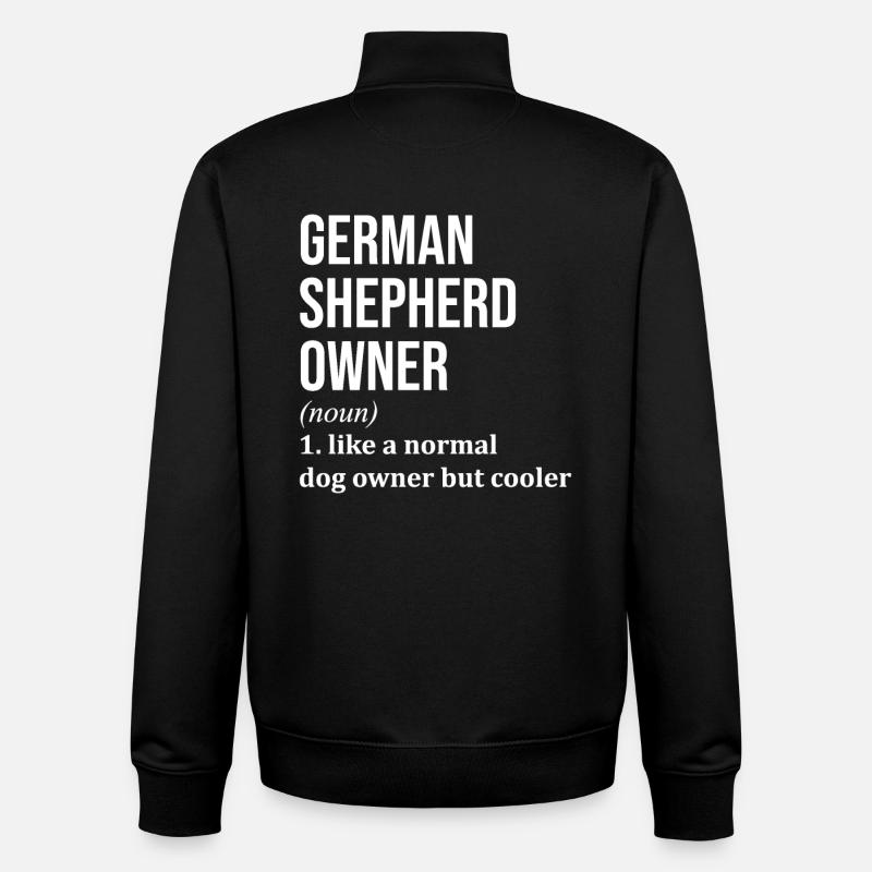 German Shepherd - Unisex Organic Zip Sweatshirt by Stanley/Stella - black