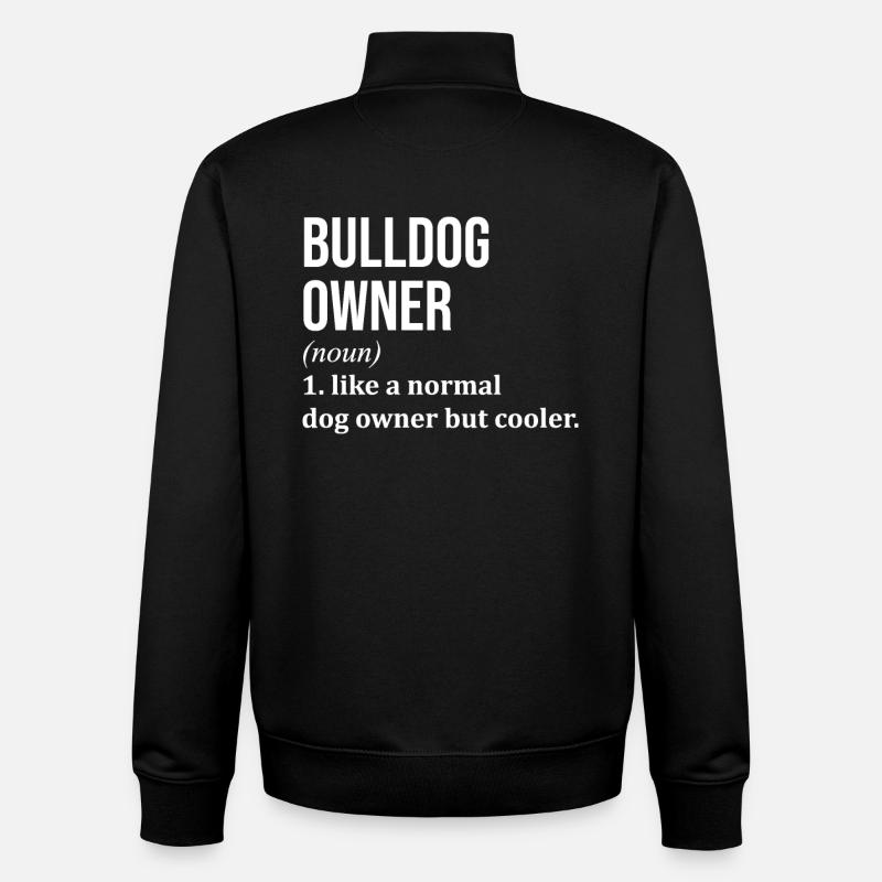 bouledogue - Sweat zippé unisexe en coton bio Stanley/Stella - noir