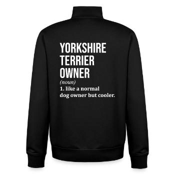 Yorkshire Terrier - Unisex Organic Zip Sweatshirt by Stanley/Stella - black - Back - AI Model Male 185 light (185cm)