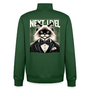 Sacred Birman Cat Birman Cat Tuxedo Gift - Unisex Organic Zip Sweatshirt by Stanley/Stella - bottle green - Back - AI Model Male 185 dark (185cm)