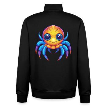 Araignée de mer Kawaii coloré dessin animé Animal marin - Sweat zippé unisexe en coton bio Stanley/Stella - noir - Dos - AI Model Male 185 light (185cm)
