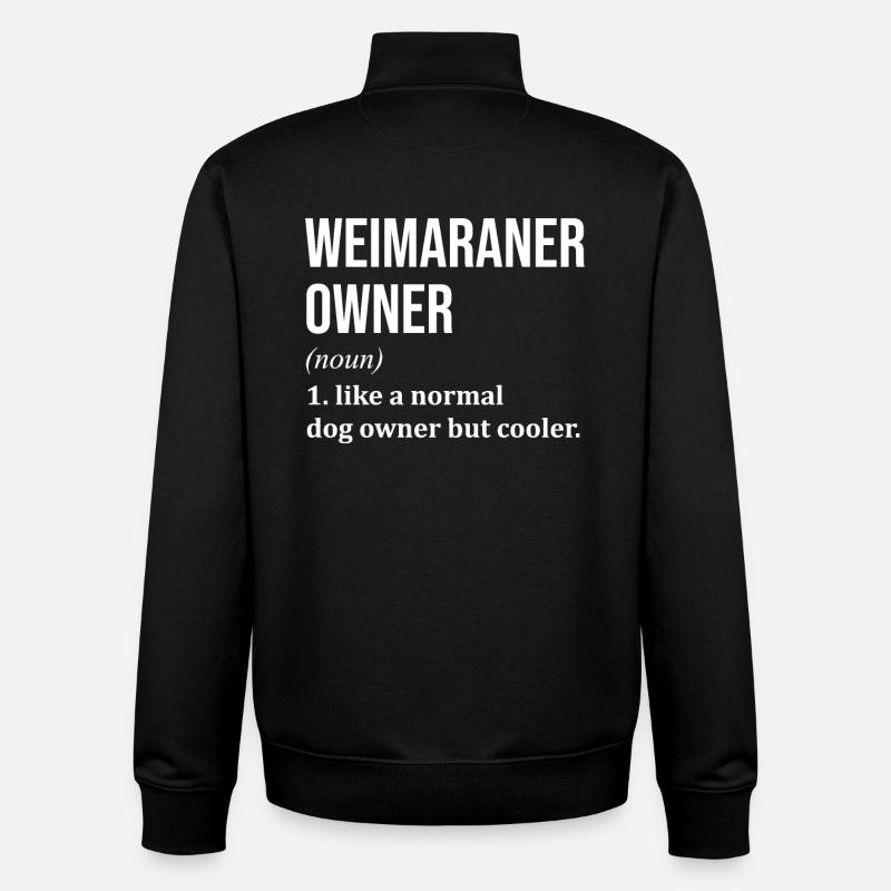 Weimaraner - Unisex Organic Zip Sweatshirt by Stanley/Stella - black