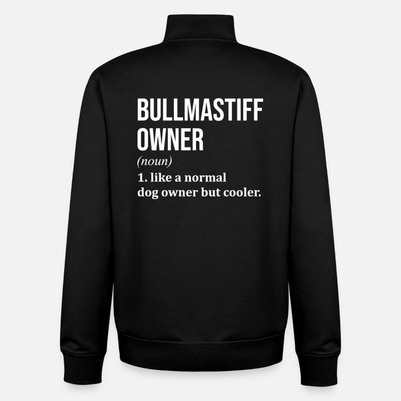 Bullmastiff - Sweat zippé unisexe en coton bio Stanley/Stella - noir