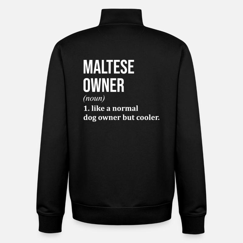 Maltesisch - Unisex Organic Zip Sweatshirt von Stanley/Stella - Schwarz