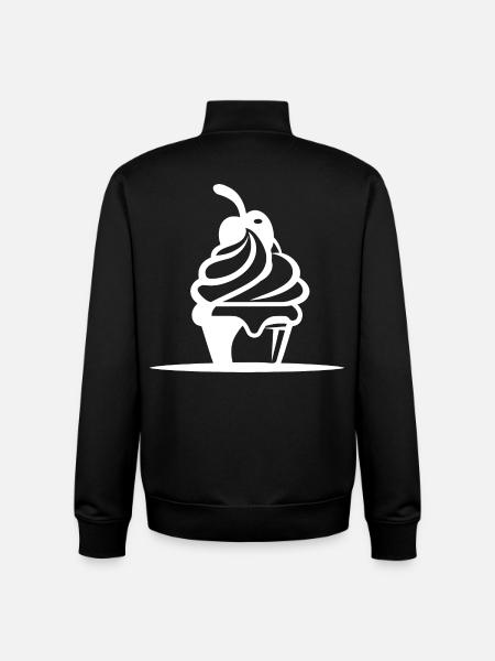 Ice Cream Graphic - Unisex Organic Zip Sweatshirt by Stanley/Stella - black
