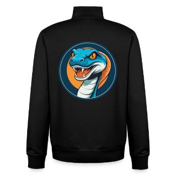 Anaconda Niedliches Kawaii Cartoon Tier Haustier Logo - Unisex Organic Zip Sweatshirt von Stanley/Stella - Schwarz - Hinten - AI Model Male 185 light (185cm)