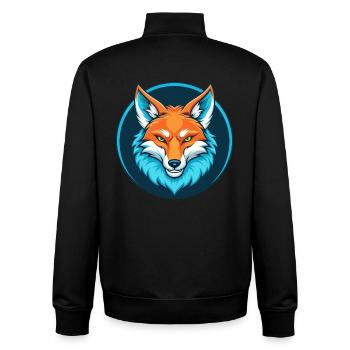 Kojote Niedliche Kawaii Cartoon Clipart Tier Haustier Logo - Unisex Organic Zip Sweatshirt von Stanley/Stella - Schwarz - Hinten - AI Model Male 185 light (185cm)