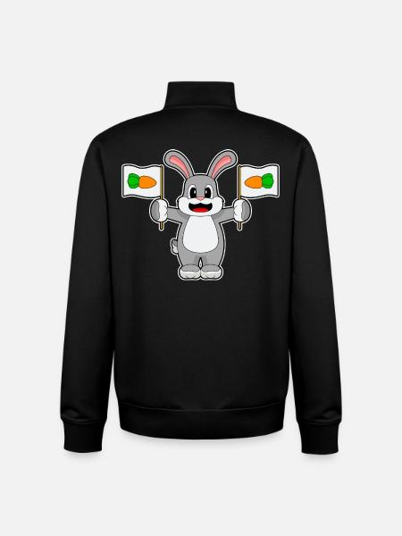 Rabbit Carrot - Unisex Organic Zip Sweatshirt by Stanley/Stella - black