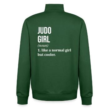 Judo - Unisex Organic Zip Sweatshirt von Stanley/Stella - Flaschengrün - Hinten - AI Model Male 185 dark (185cm)