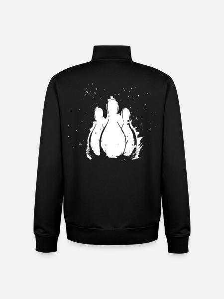 Bowling - Sweat zippé unisexe en coton bio Stanley/Stella - noir