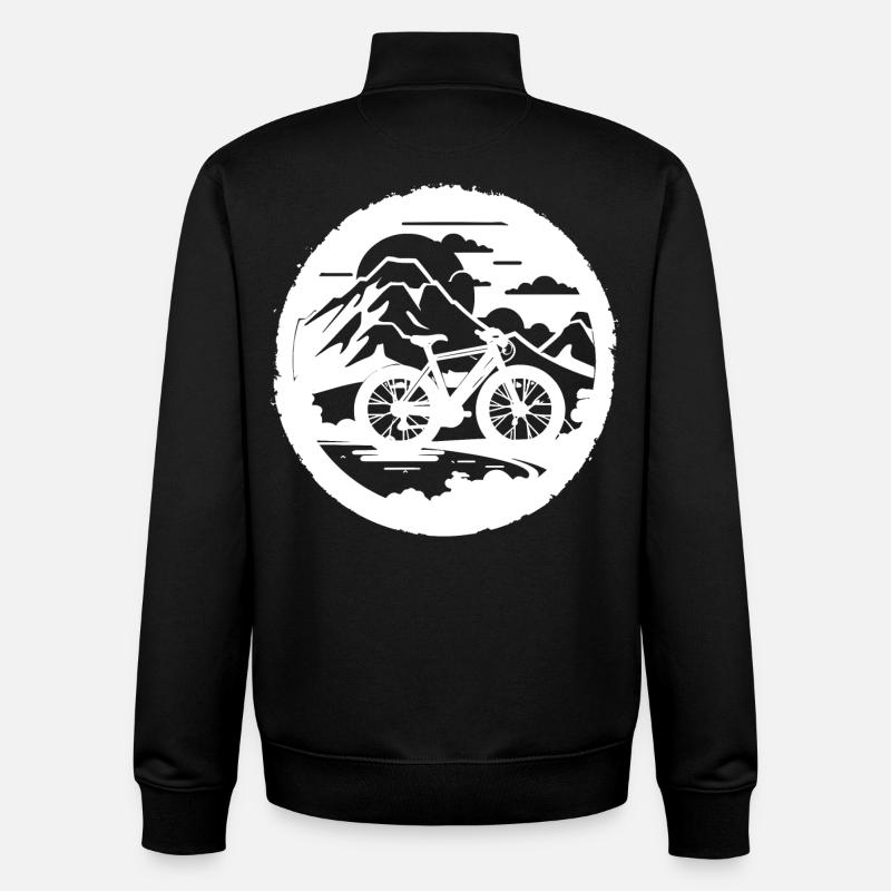 Graphiques de VTT - Sweat zippé unisexe en coton bio Stanley/Stella - noir