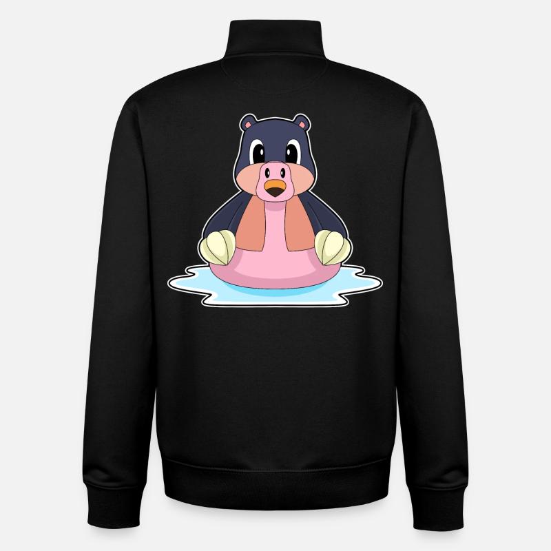 Mole Flamingo - Unisex Organic Zip Sweatshirt by Stanley/Stella - black