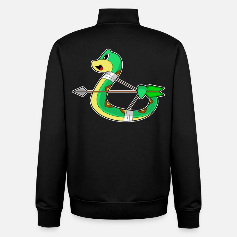Schlange Bogenschütze Bogen - Unisex Organic Zip Sweatshirt von Stanley/Stella - Schwarz