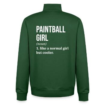 Paintball - Sweat zippé unisexe en coton bio Stanley/Stella - vert bouteille - Dos - AI Model Male 185 dark (185cm)