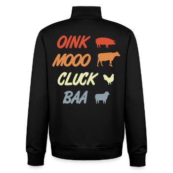 Tierlaute - Unisex Organic Zip Sweatshirt von Stanley/Stella - Schwarz - Hinten - AI Model Male 185 light (185cm)