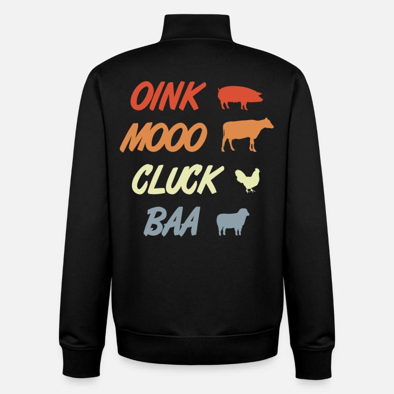 Sons d’animaux - Sweat zippé unisexe en coton bio Stanley/Stella - noir