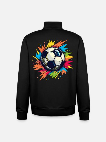 Football Graffiti - Unisex Organic Zip Sweatshirt by Stanley/Stella - black