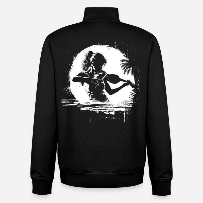 Weiblicher Violinist - Unisex Organic Zip Sweatshirt von Stanley/Stella - Schwarz