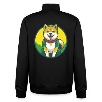 Akita Dog Cute Kawaii Cartoon Clipart Pet Animal - Unisex Organic Zip Sweatshirt by Stanley/Stella - black - Back - AI Model Male 185 light (185cm)