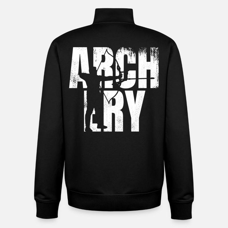 Archerie - Sweat zippé unisexe en coton bio Stanley/Stella - noir