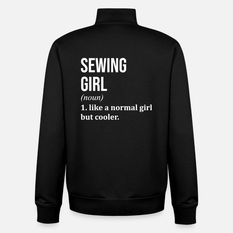 Näharbeit - Unisex Organic Zip Sweatshirt von Stanley/Stella - Schwarz