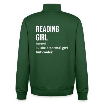 Lesen - Unisex Organic Zip Sweatshirt von Stanley/Stella - Flaschengrün - Hinten - AI Model Male 185 dark (185cm)