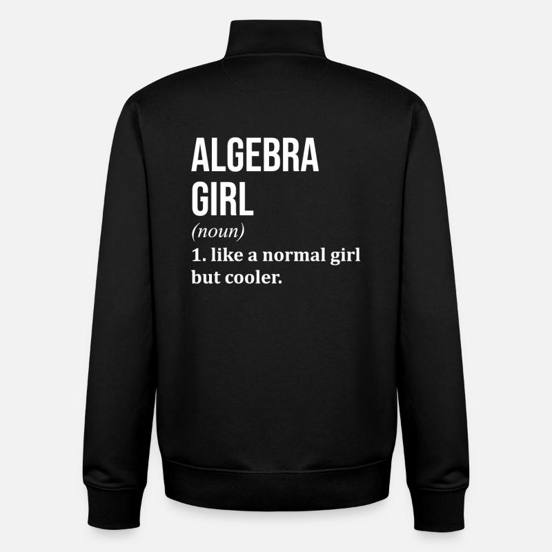algèbre - Sweat zippé unisexe en coton bio Stanley/Stella - noir